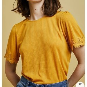 Sezane yellow top